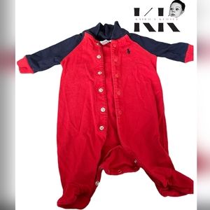 Ralph LaurenBoys' Rugby Shawl Collar Footie - Baby